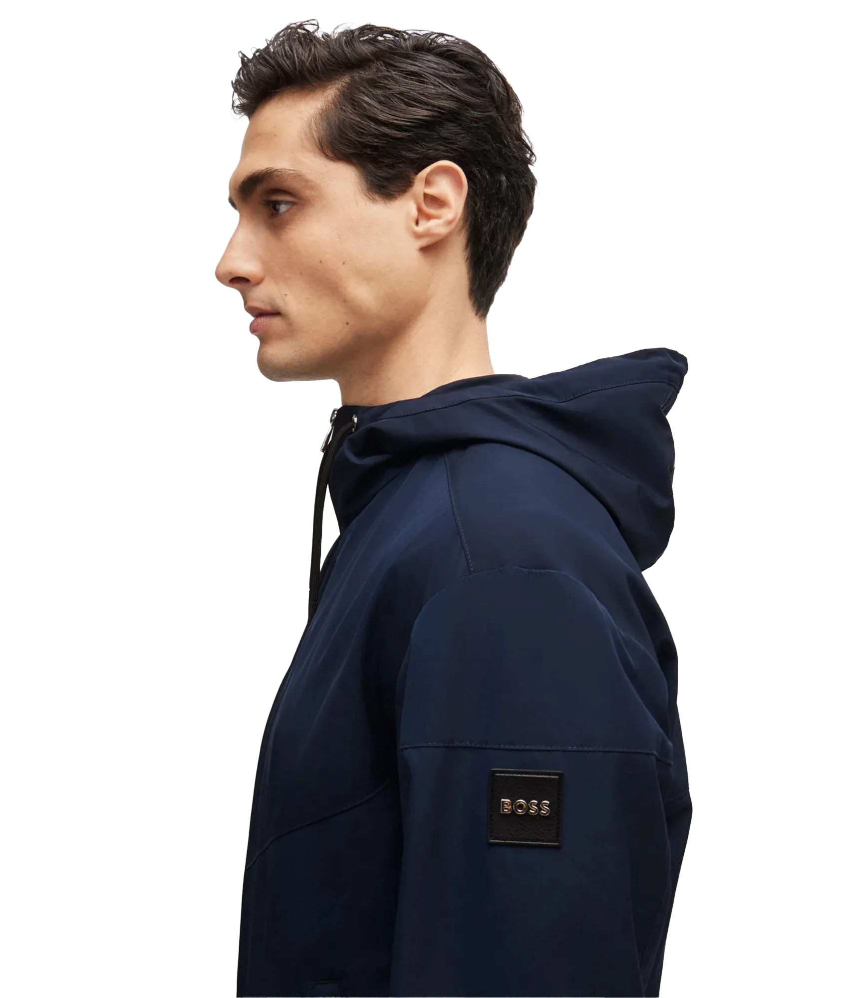 Water-repellent Hooded Jacket in a Regular Fit - Navy