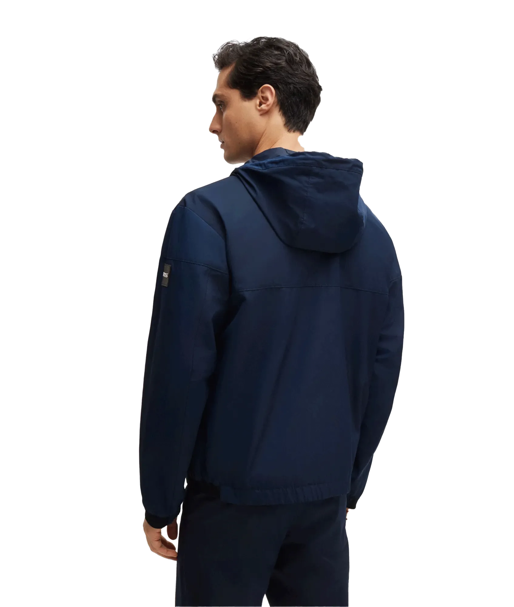 Water-repellent Hooded Jacket in a Regular Fit - Navy