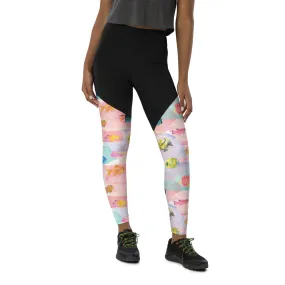 Watercolor Fish Compression Leggings