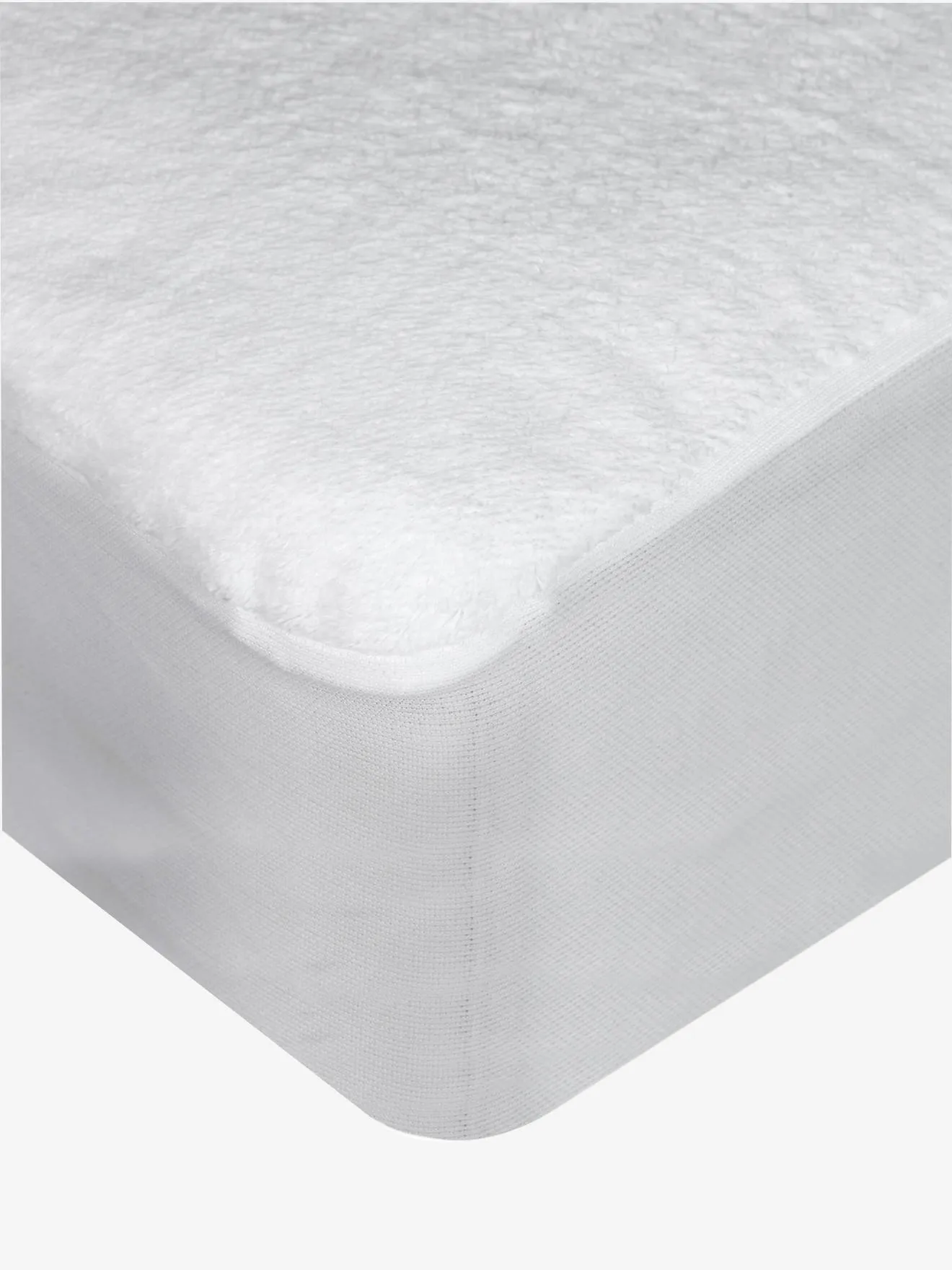 Waterproof Mattress Protector in Soft Touch Microfibre - white