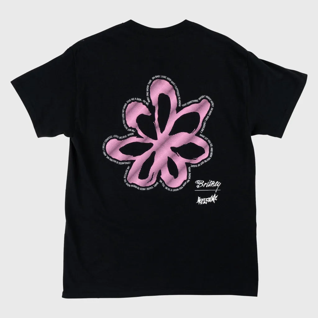 Welcome Skateboards - Britney Spears Flower T-Shirt - Black