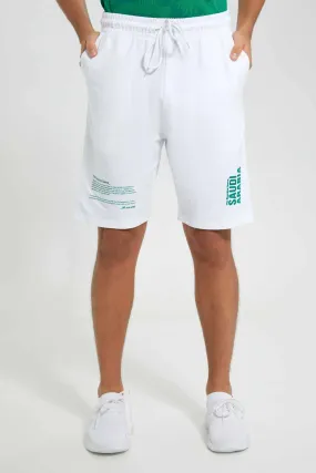 White Saudi Arabia Football World Cup Short For Men