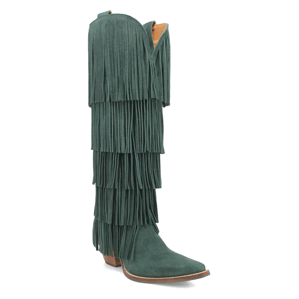Wild Child Fringe Snip Toe Cowboy Boots