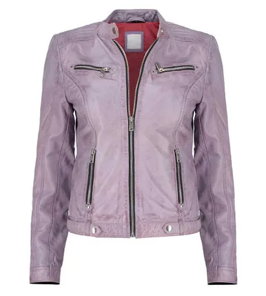 Women Purple Real Lambskin Classy Leather Jacket