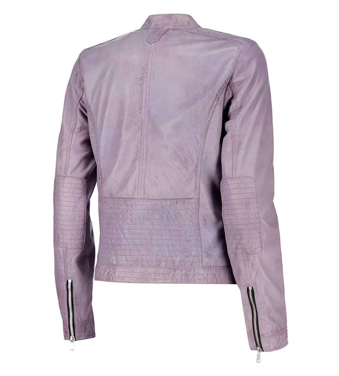 Women Purple Real Lambskin Classy Leather Jacket