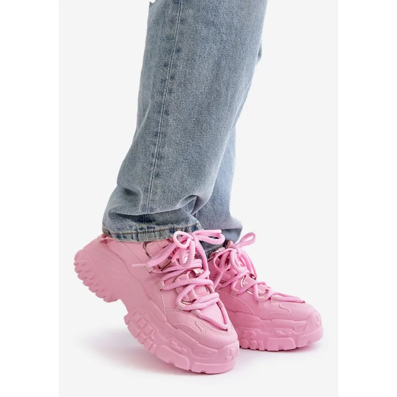 Women's Sneakers With Massive Sole Pink Nevela