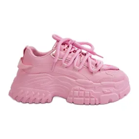 Women's Sneakers With Massive Sole Pink Nevela