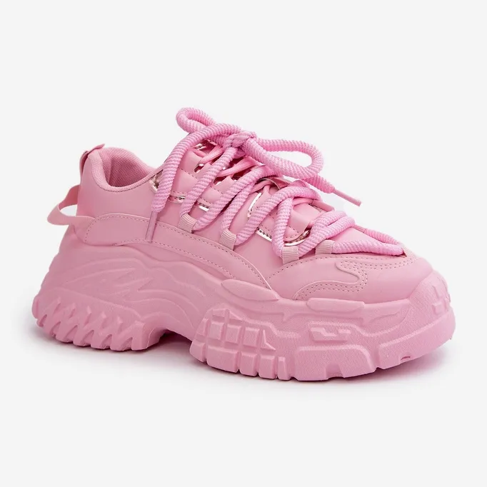 Women's Sneakers With Massive Sole Pink Nevela