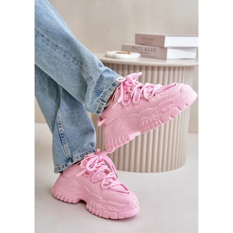 Women's Sneakers With Massive Sole Pink Nevela