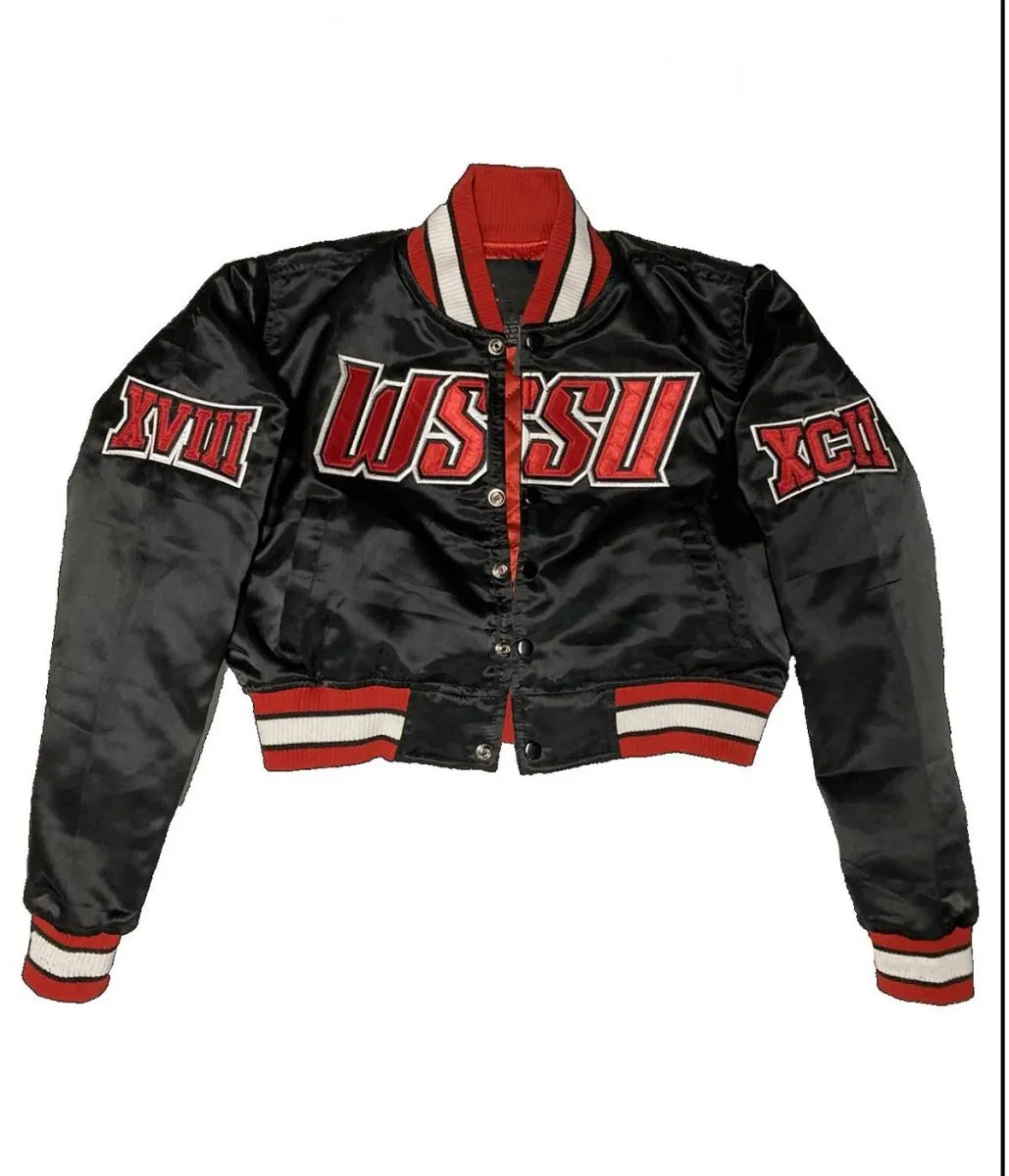 Women’s Cropped Winston Salem State University Black Jacket