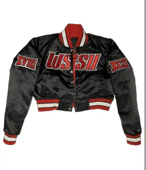 Women’s Cropped Winston Salem State University Black Jacket