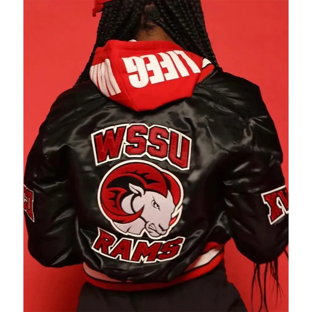 Women’s Cropped Winston Salem State University Black Jacket