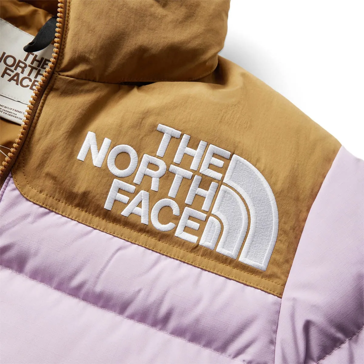WOMEN'S 90 LOW-FI HI-TEK NUPTSE JACKET LUPINE/UTILITY BROWN | Bodega