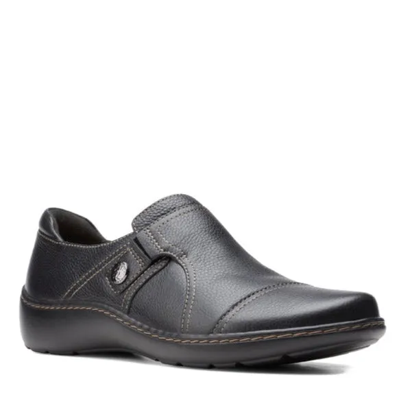 Womens Clarks Cora Poppy Black