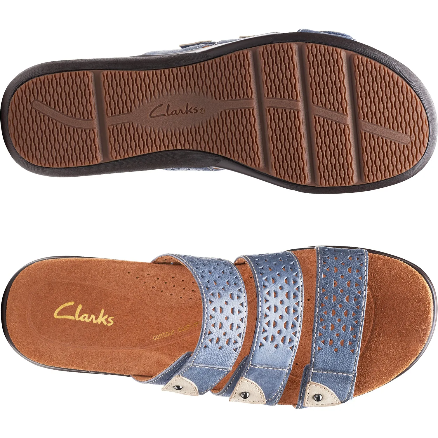 Women's Clarks Kitly Walk Denim Leather