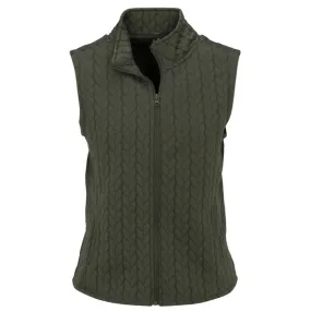 Women's Jacquard Quilted Full Zip Vest - NRL8096