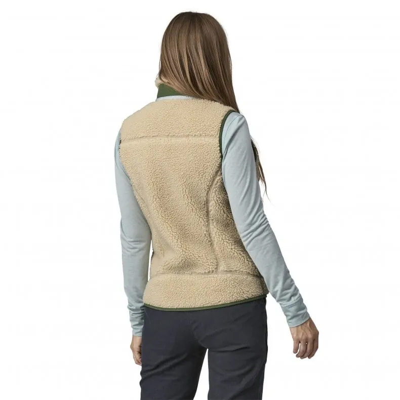 Women's Patagonia Classic Retro-X Fleece Vest (Dark Natural w/Torrey Pine Green)