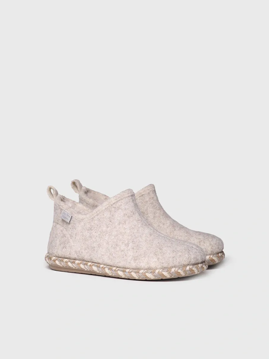 Women's Slipper in Raw Felt - DUNA-FP