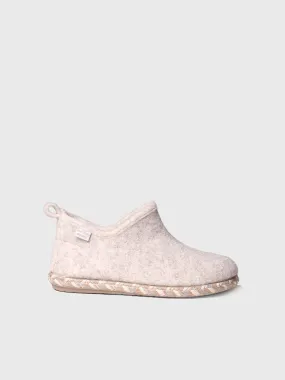 Women's Slipper in Raw Felt - DUNA-FP