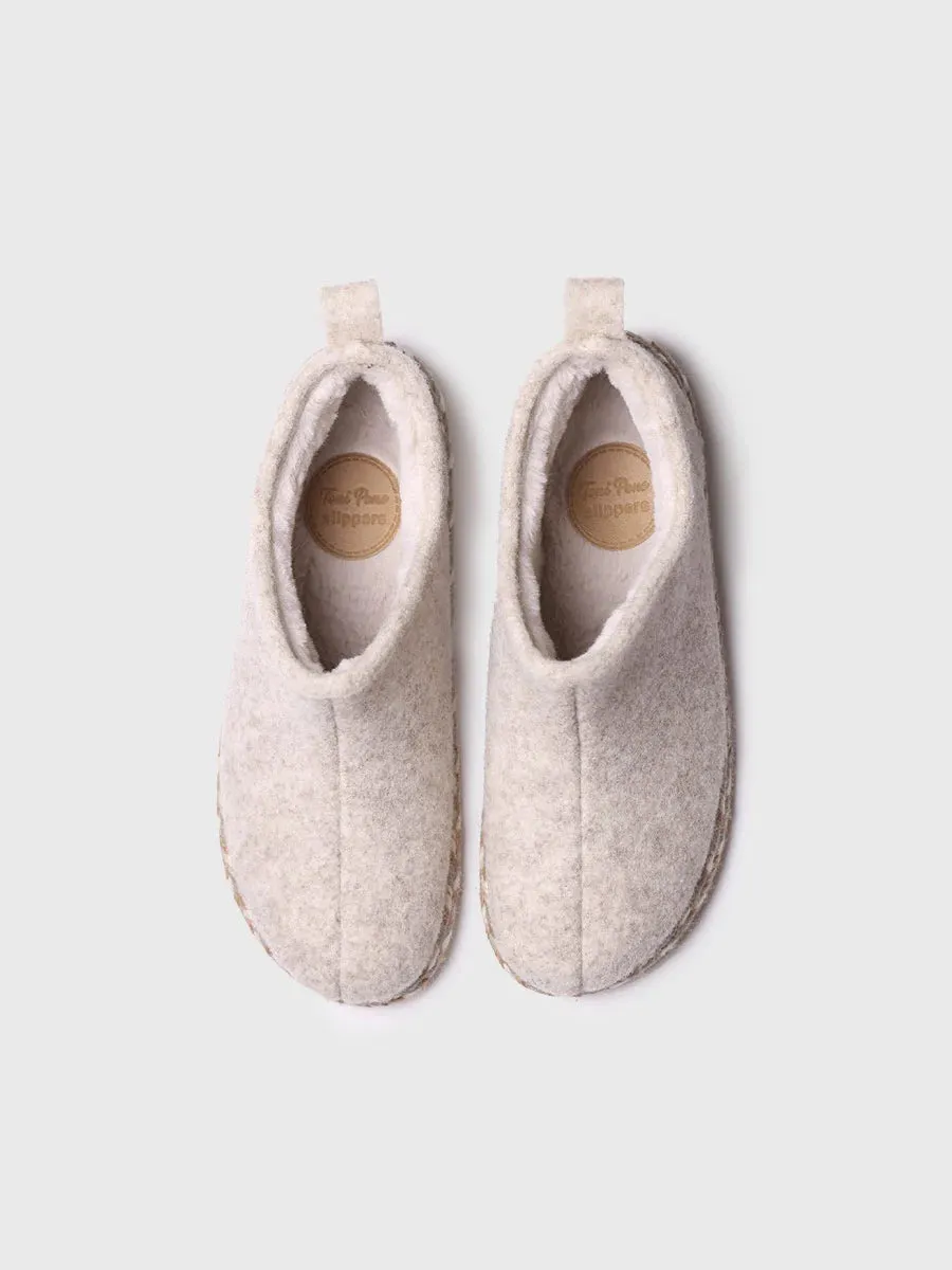 Women's Slipper in Raw Felt - DUNA-FP