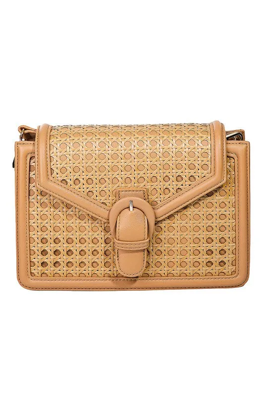 Woven Pattern Rectangle Clutch