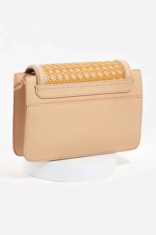 Woven Pattern Rectangle Clutch