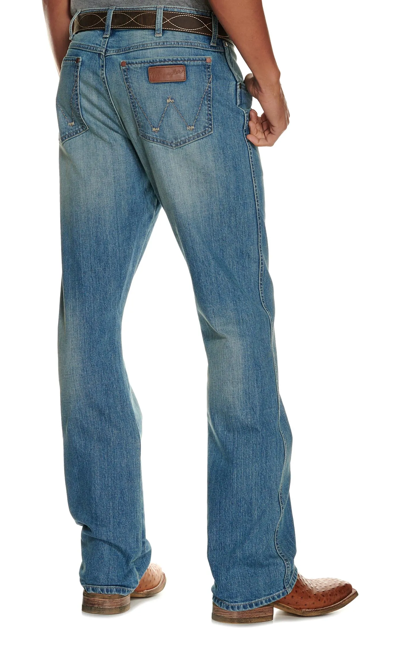 Wrangler Retro Men's Light Wash Relaxed Fit Boot Cut Jeans - Big & Tall Sizes