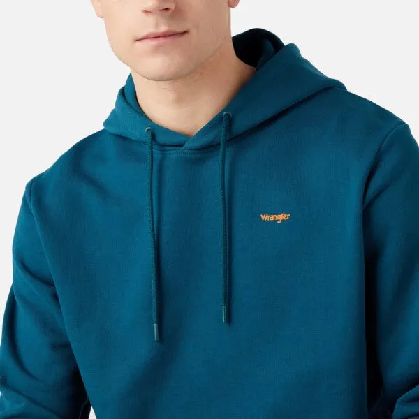 Wrangler Reverse Graphic Logo Cotton-Blend Jersey Hoodie