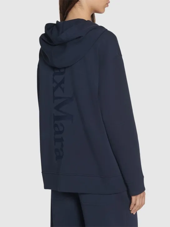 'S Max Mara   Zuai jersey logo zip hoodie 