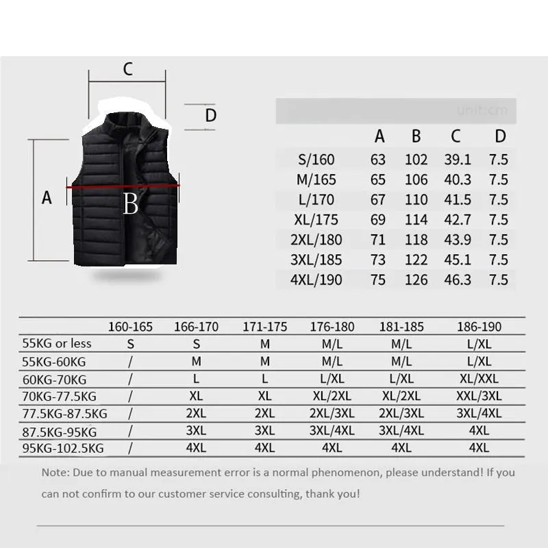 Xituodai Men' Sleeveless Vest Jackets Winter Fashion Male Cotton-Padded Vest Coats Men Stand Collar Warm Waistcoats Clothing 5XL