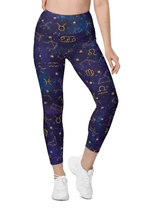 Zodiac Signs Leggings With Pockets