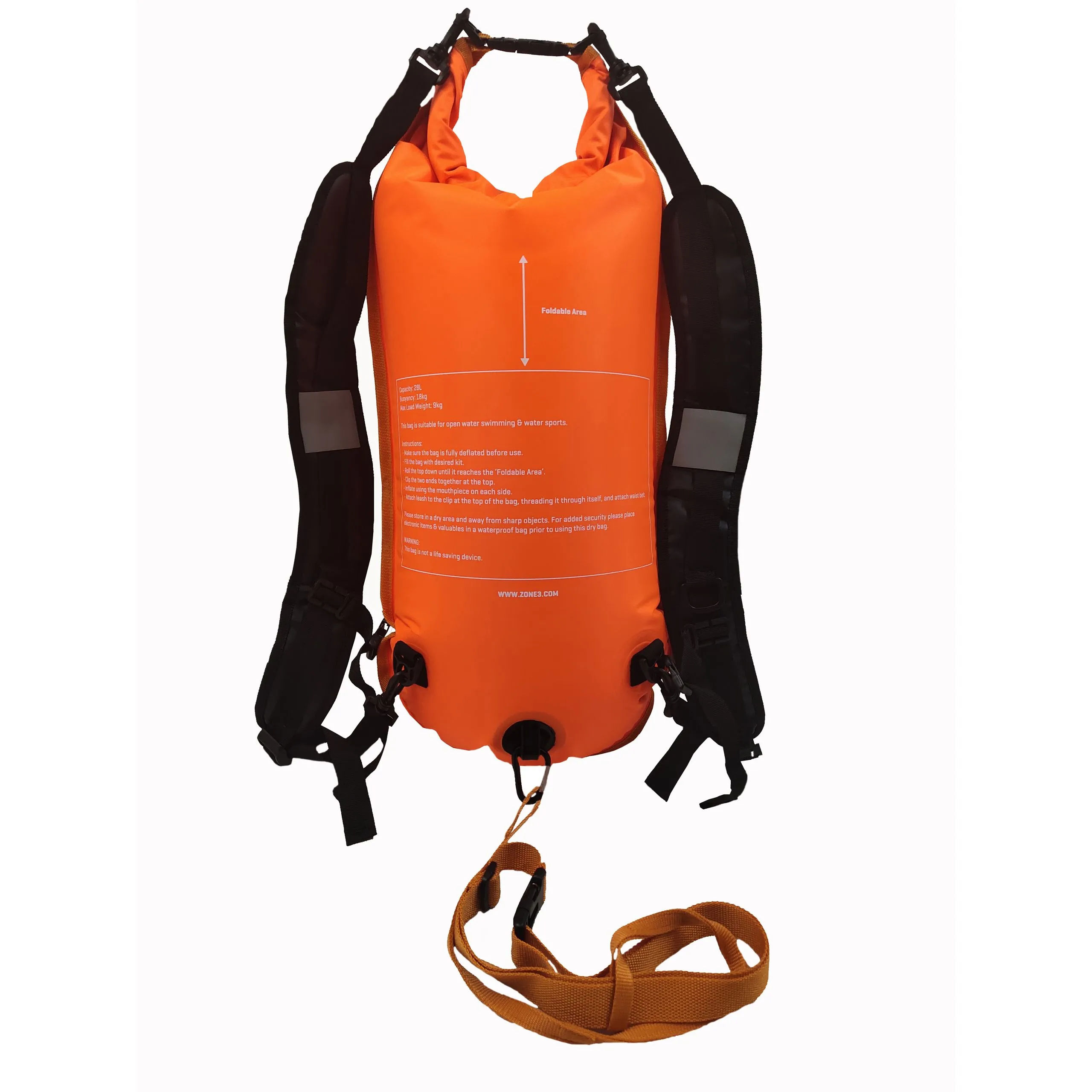 Zone 3 2 LED Backpack Buoy 28 Litre Dry Bag